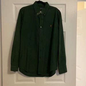 ralph lauren polo🏇 forest green long-sleeve shirt